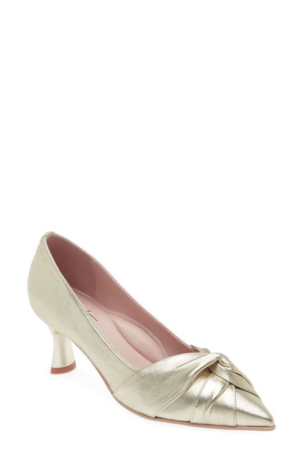 ナオト レディース シューズ ヒール Naot Harlow Pointed Toe Pump Gold Metallic Leather ゴールド