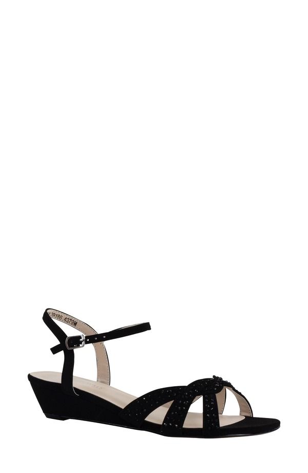 タッチアップ レディース シューズ ヒール サンダル Touch Ups Lena Wedge Sandal Black ブラック