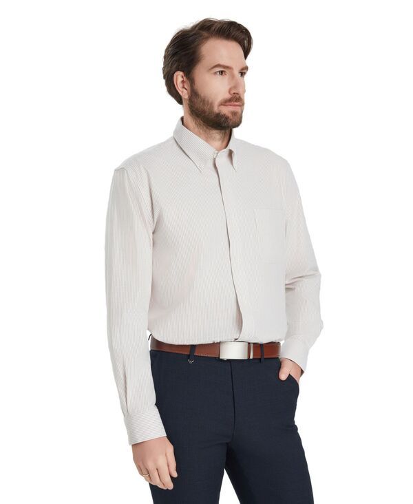 【送料無料】 クラブルーム メンズ シャツ トップス Mens Core Plus Oxford Shirt Taupe