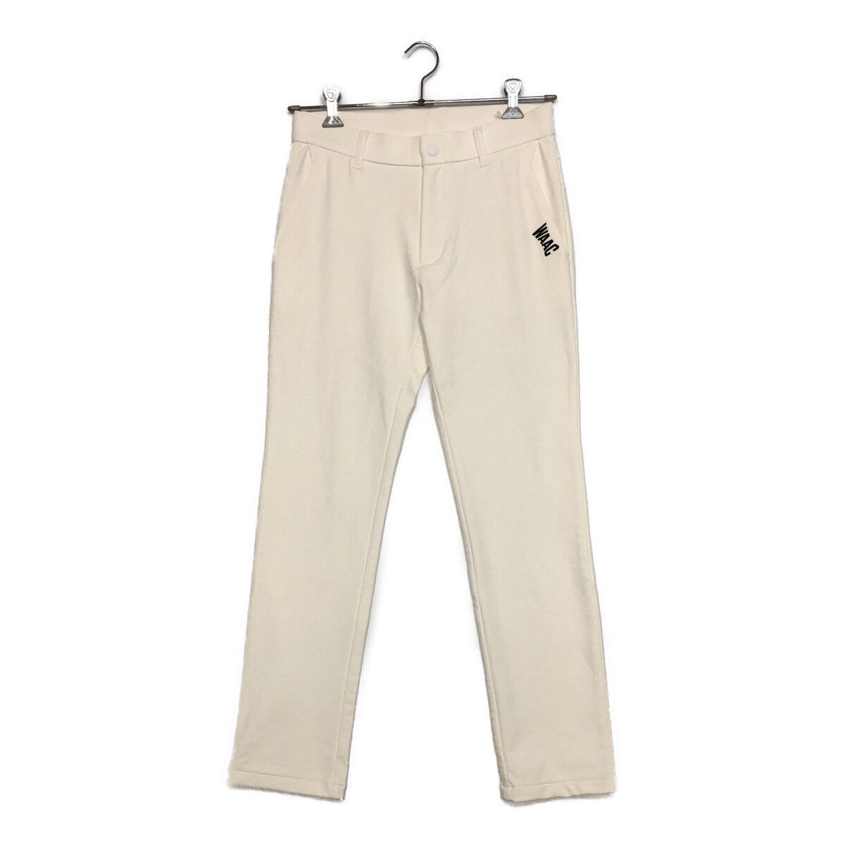 中古 メンズ ワック WAAC パンツ 1(S) 白 ホワイト 高ストレッチ シンプル 裏微起毛