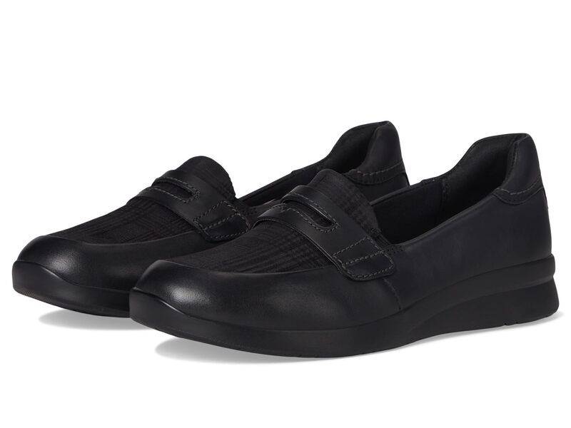 クラークス レディース シューズ サンダル Clarks Ellowyn Penny Black Leather ブラック