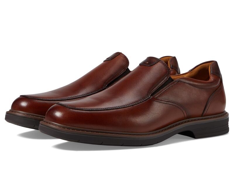フローシャイム メンズ シューズ オックスフォード Florsheim Norwalk Moc Toe SlipOn Cognac