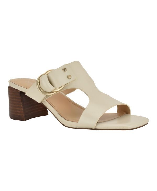 カルバンクライン レディース シューズ スリッポン・ローファー サンダル ヒール Calvin Klein Womens Vevia Block Heel SlipOn Sandals Ivory L
