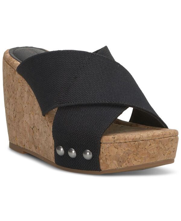 ラッキーブランド レディース シューズ サンダル プラットフォーム Lucky Brand Womens Valmai Platform Wedge Sandals Black Linen ブラック