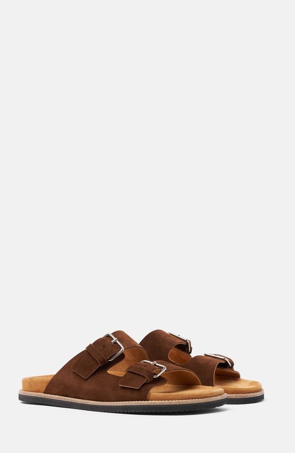 スカロッソ メンズ シューズ サンダル SCAROSSO Enea Sandals Brown Suede ブラウン