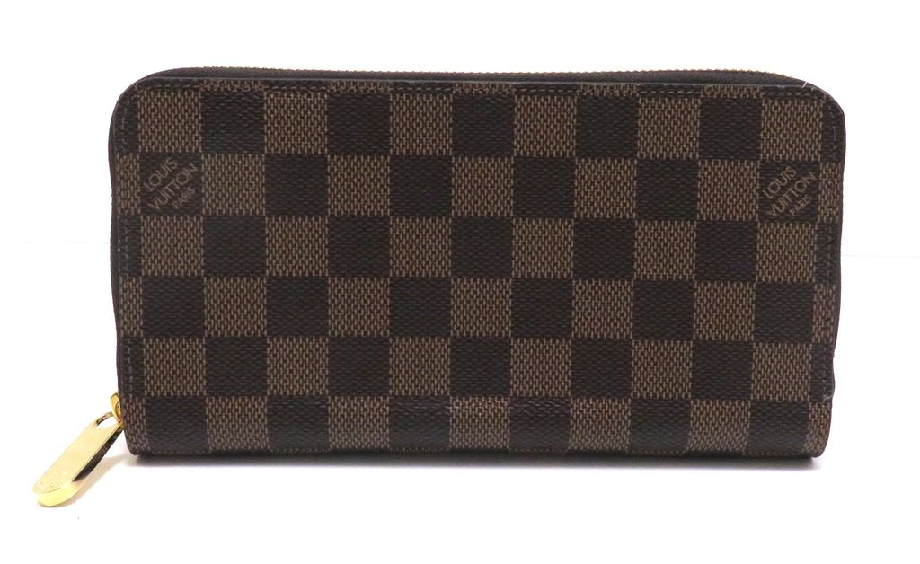 LOUIS VUITTON ルイ・ヴィトン 財布 ジッピー・ウォレット ダミエ ローズバレリーヌ【205】 N60046 長財布 ダミエキャンバス ブラウン ユニセックス【中古】