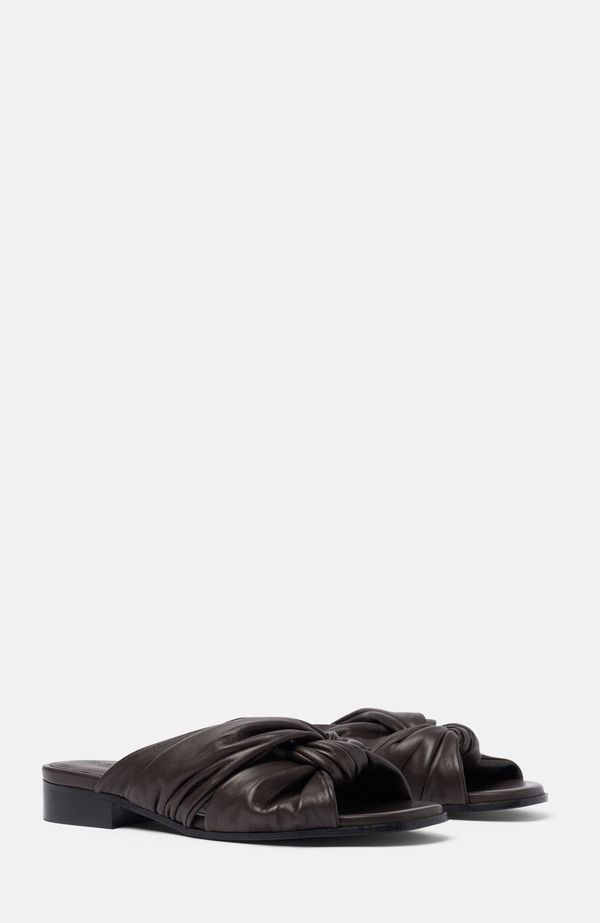 スカロッソ レディース シューズ ヒール サンダル SCAROSSO Bebe Sandals Dark Brown Calf ブラウン