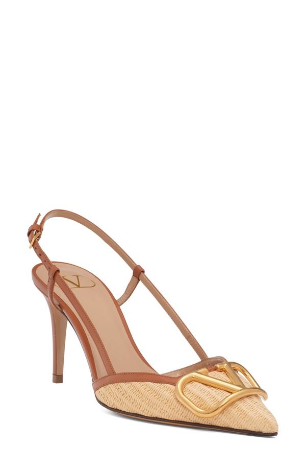 ヴァレンティノ レディース シューズ パンプス ロゴ Valentino Garavani VLOGO Signature Slingback Pump Beige ベージュ