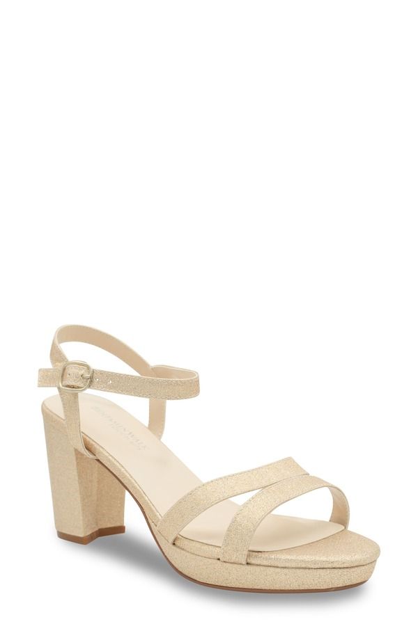 タッチアップ レディース シューズ ヒール プラットフォーム サンダル Touch Ups Harmon Platform Sandal Champagne シャンパン
