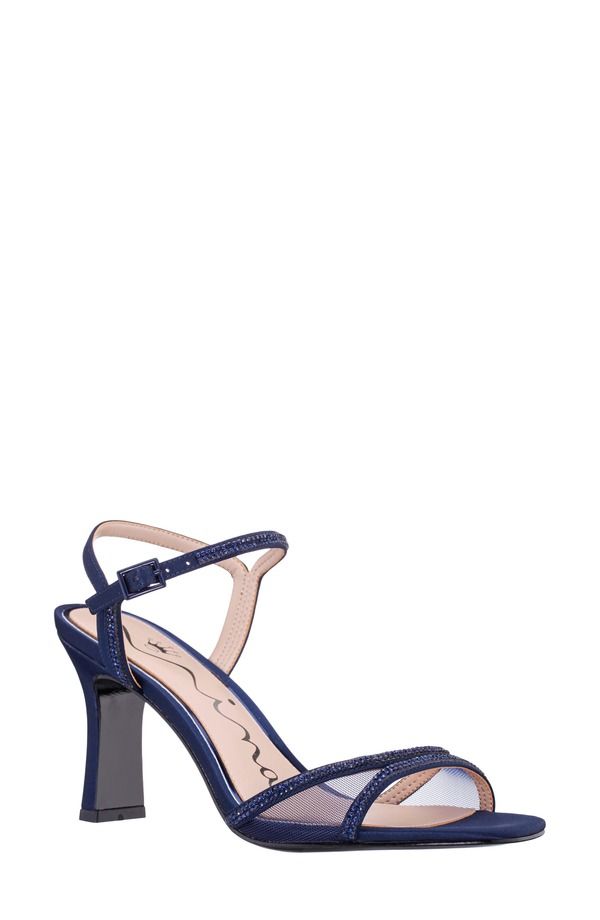 ニナ レディース シューズ ヒール サンダル アンクル Ninadelankle Strap Sandal New Navy ネイビー