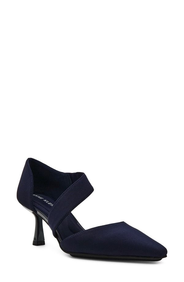 アンクライン レディース シューズ ヒール Anne Klein Cerys Pump Navy Stretch ネイビー