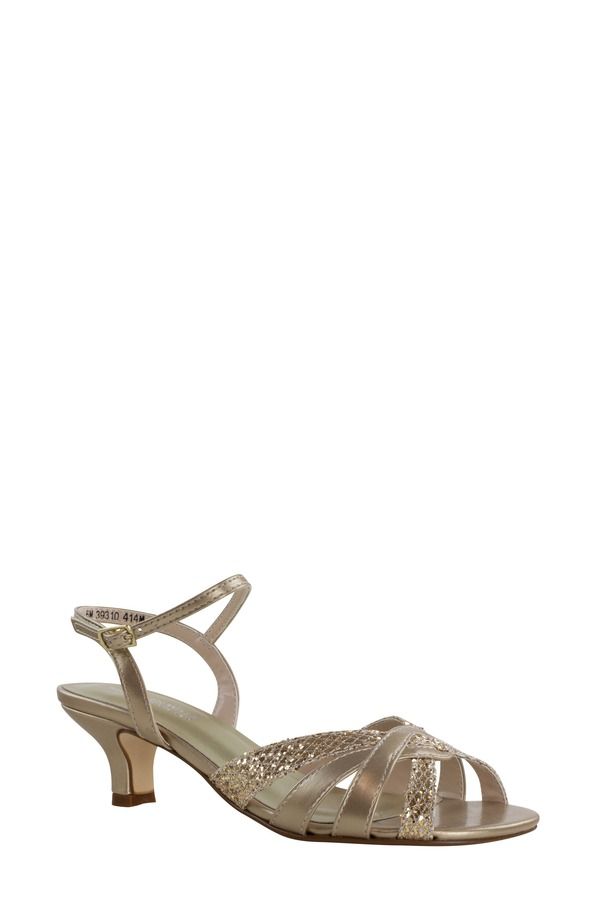 タッチアップ レディース シューズ ヒール サンダル アンクル Touch Ups Jane Ankle Strap Sandal Champagne シャンパン