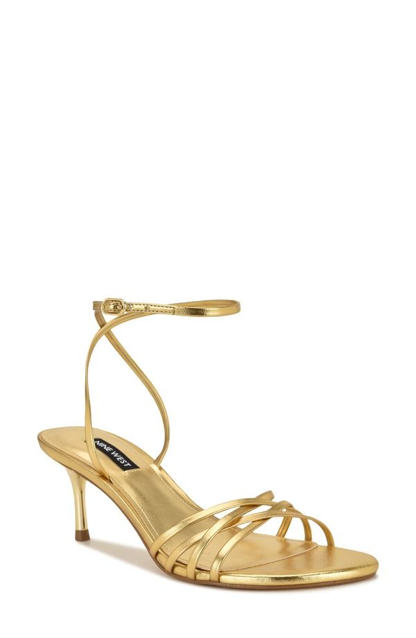 ナインウェスト レディース シューズ ヒール サンダル アンクル Nine West Gazey Ankle Strap Sandal Gold ゴールド