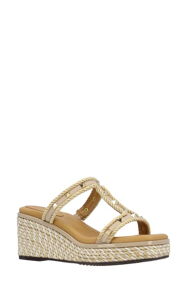 ジェイレニー レディース シューズ ヒール プラットフォーム サンダル J Rene Tavelle Platform Wedge Sandal Beige White ホワイト