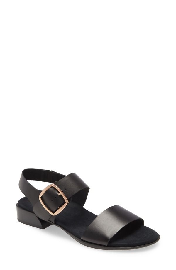 ムンロー レディース シューズ ヒール サンダル Munro Cleo Sandal Multiple Widths Available Black Leather ブラック