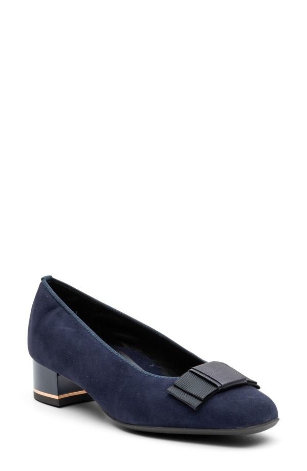 アラ レディース シューズ ヒール スエード ara Garnet Suede Pump Navy ネイビー