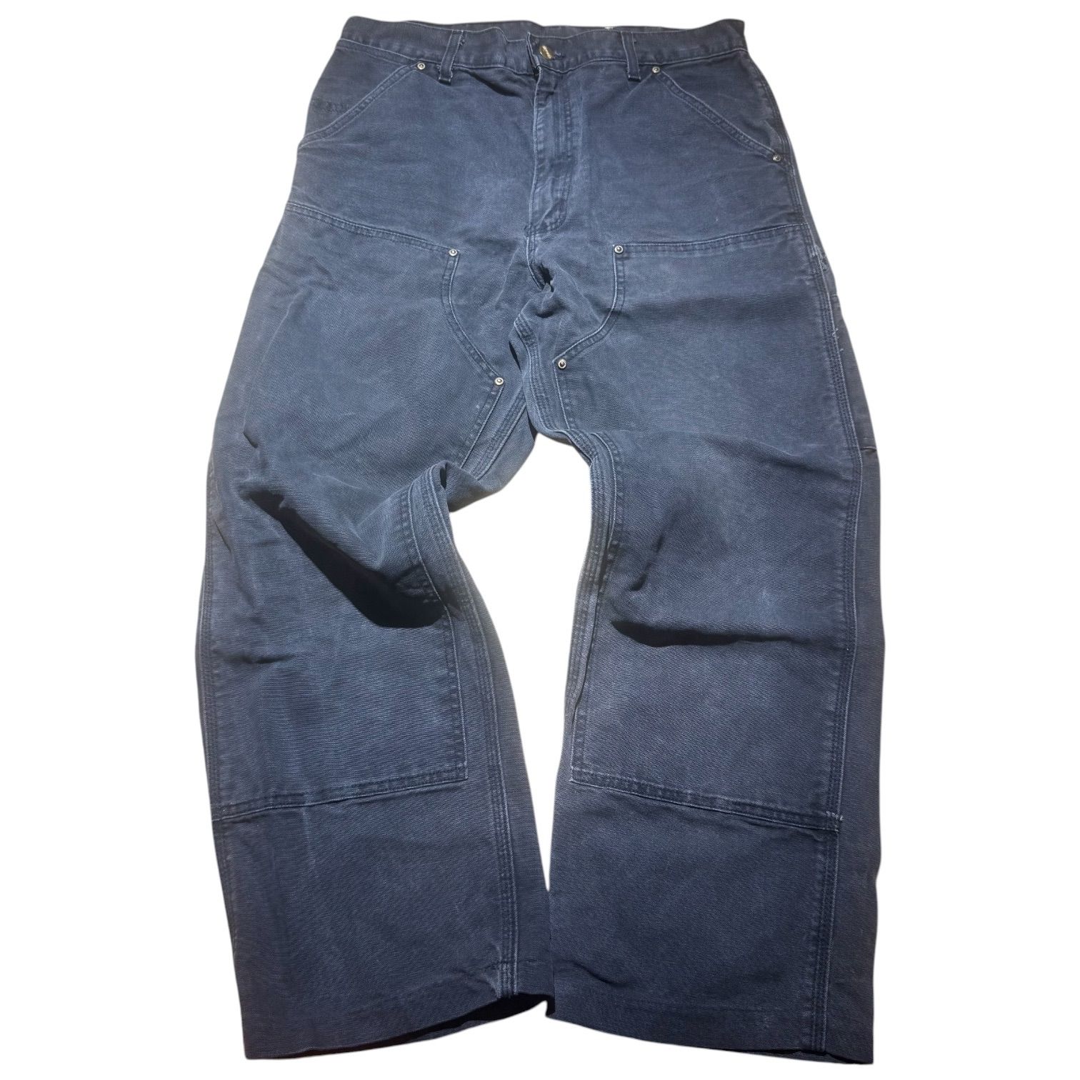 フェード◎【W34×L34】90s 00s Carhartt B01BLK ダブルニーペインターパンツ