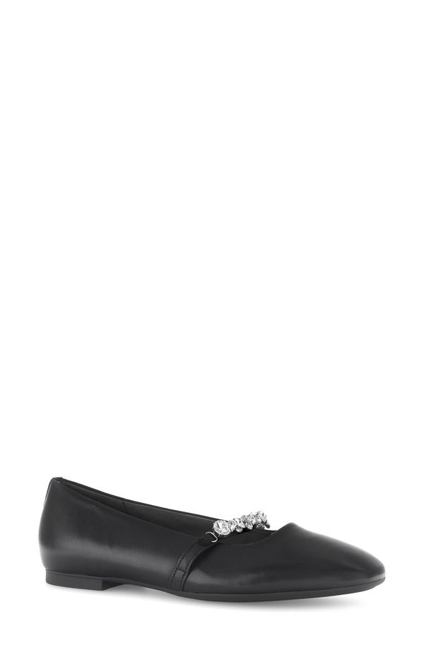 ガボール レディース シューズ パンプス Gabor Crystal Mary Jane Flat Black ブラック