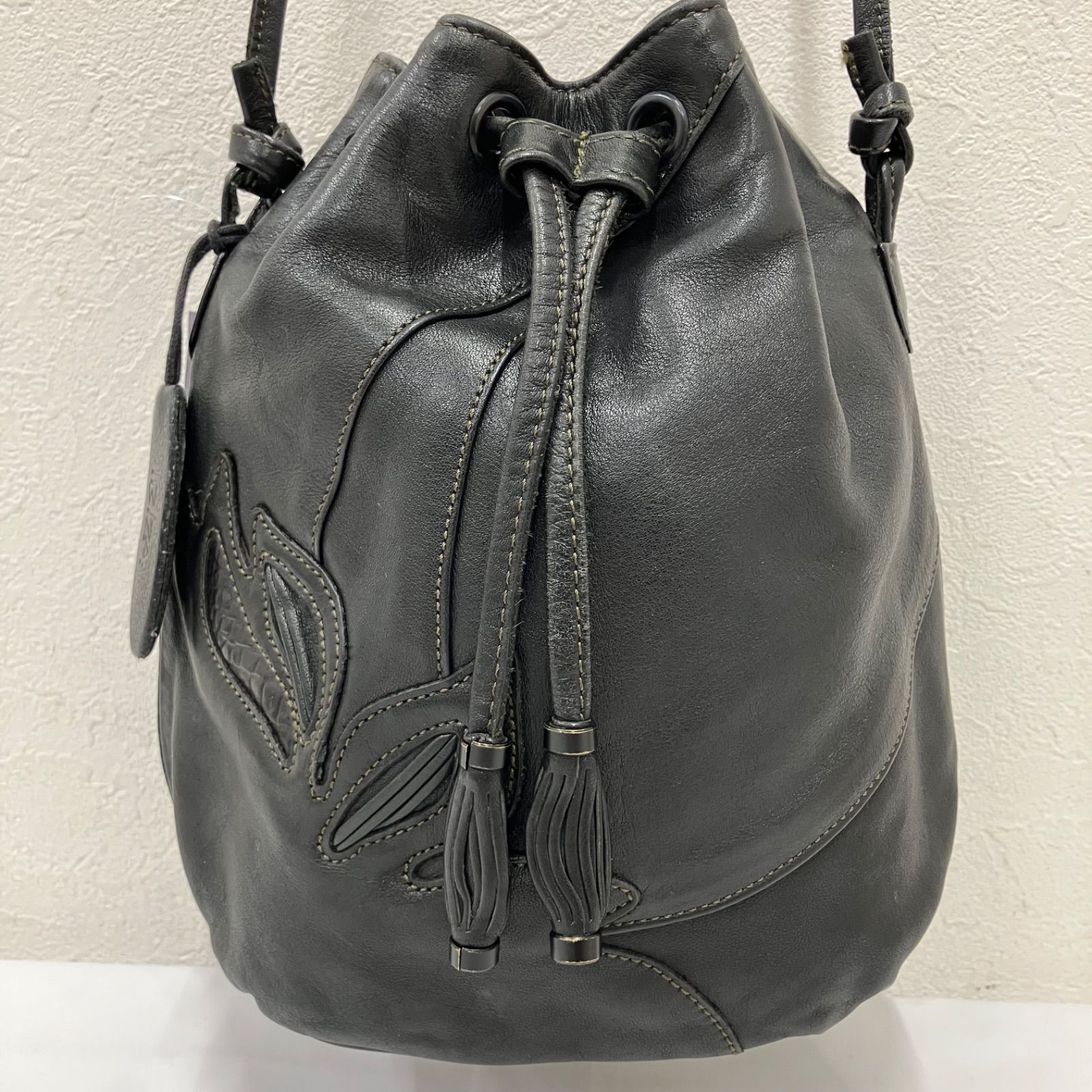 3534 IBIZA イビザ イビサ ショルダーバッグ ブラック 黒 レザー 