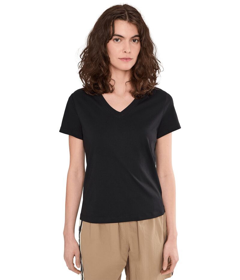 パクト レディース トップス シャツ Vネック コットン PACT Organicotton Essential VNeck Tee Black ブラック