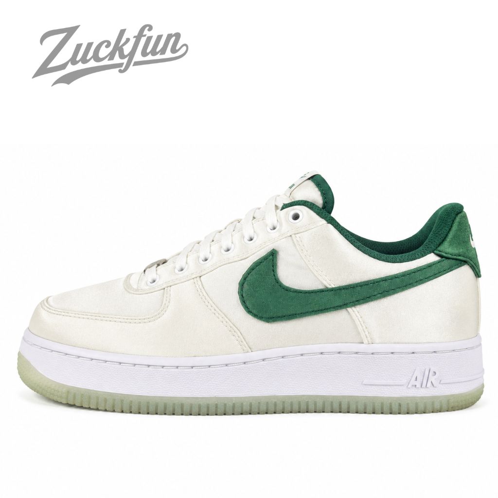 NIKE AIR FORCE 1 LOW ESS SATIN GREEN エア フォース 1 ロー カット エッセンシャル ステイン グリーン ホワイト 白 レディース ナイキ スニーカー 23.5 cm U11173