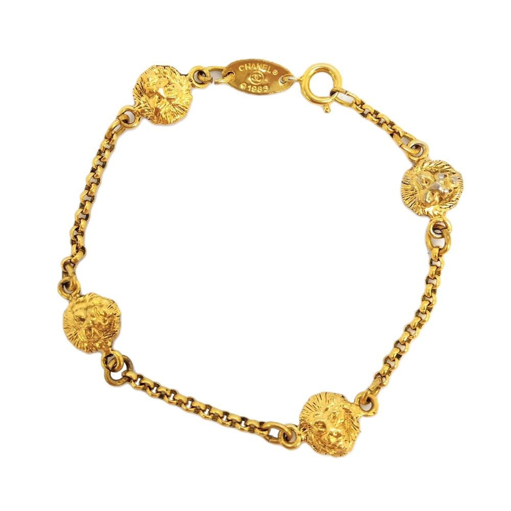 シャネル CHANEL ライオン ヴィンテージ ブレスレット GPg ゴールド