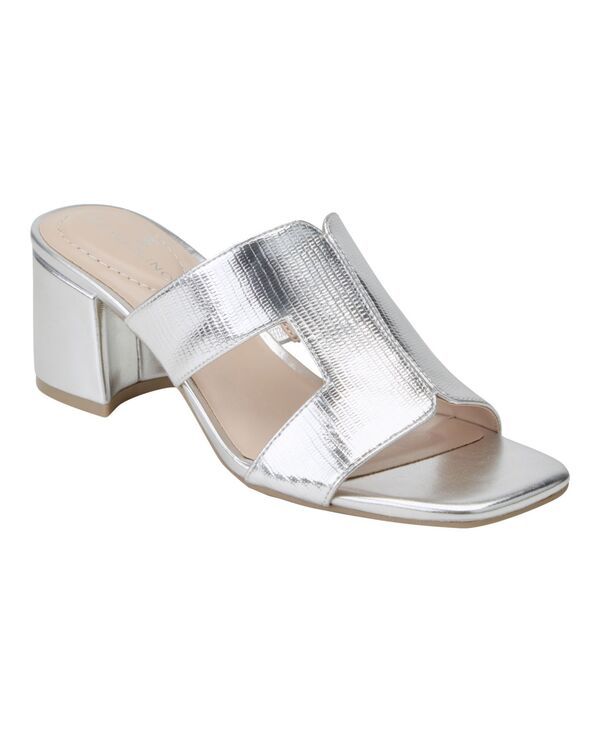 バンドリーノ レディース シューズ スリッポン・ローファー サンダル ヒール Bandolino Womens Merring Block Heel SlipOn Dressandalsilver L