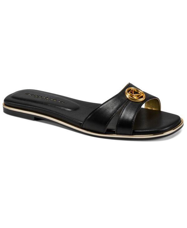 ダナ キャラン ニューヨーク レディース シューズ スリッポン・ローファー サンダル Donna Karanew York Womens Halo SlipOn Flat Sandals Black