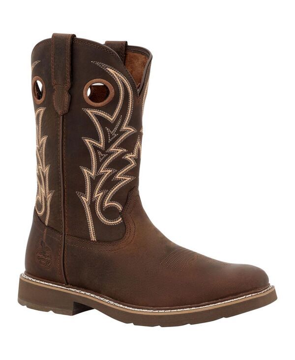ジョージブーツ メンズ シューズ ブーツ・レインブーツ GEORGIA BOOT Mens Core 37 11 Western PullOn Work Boot Brown ブラウン