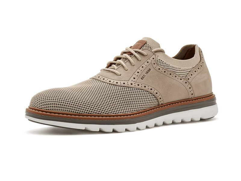 ジョンストンアンドマーフィー メンズ シューズ オックスフォード ニット Johnston Murphy Braxton Knit Saddle Beige KnitNubu ベージュ