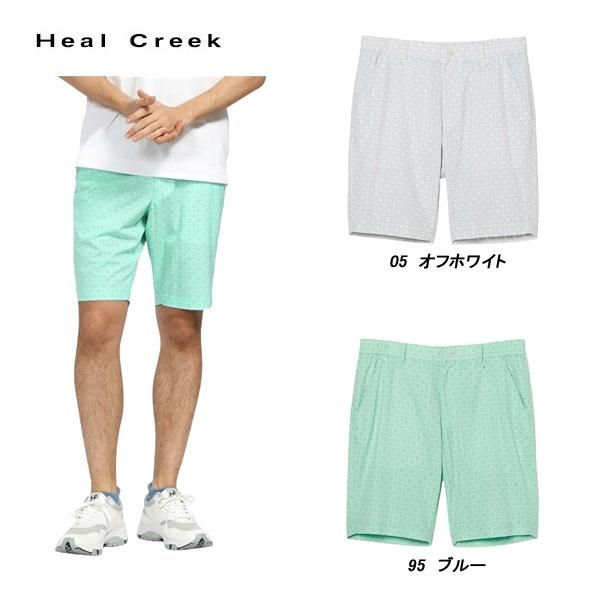 ヒールクリーク Heal Creek メンズ 春夏 HCマークモノグラムプリント ストレッチショートパンツ 001-78440-hc