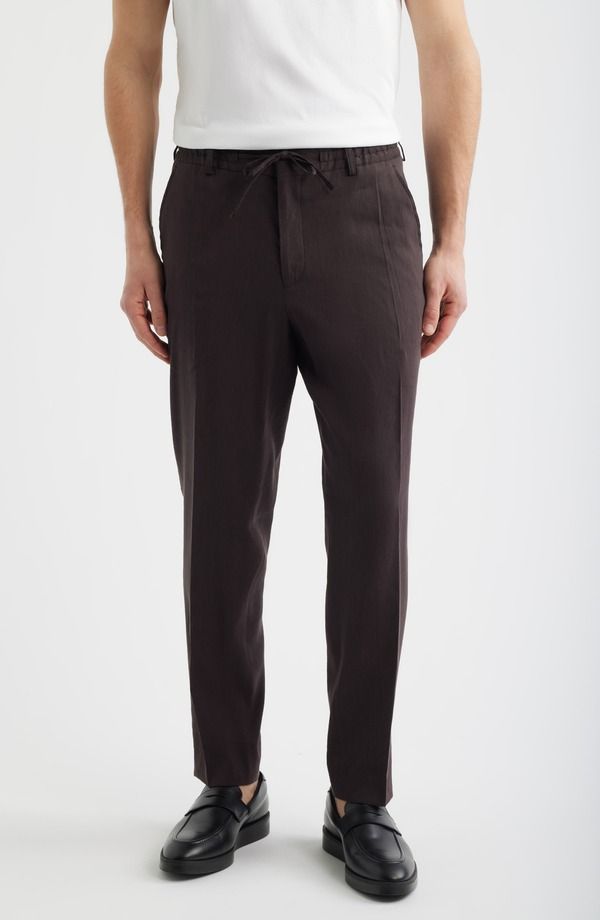 ボス メンズ ボトムス カジュアルパンツ BOSS Perin Drawstring Pants Dark Brown ブラウン