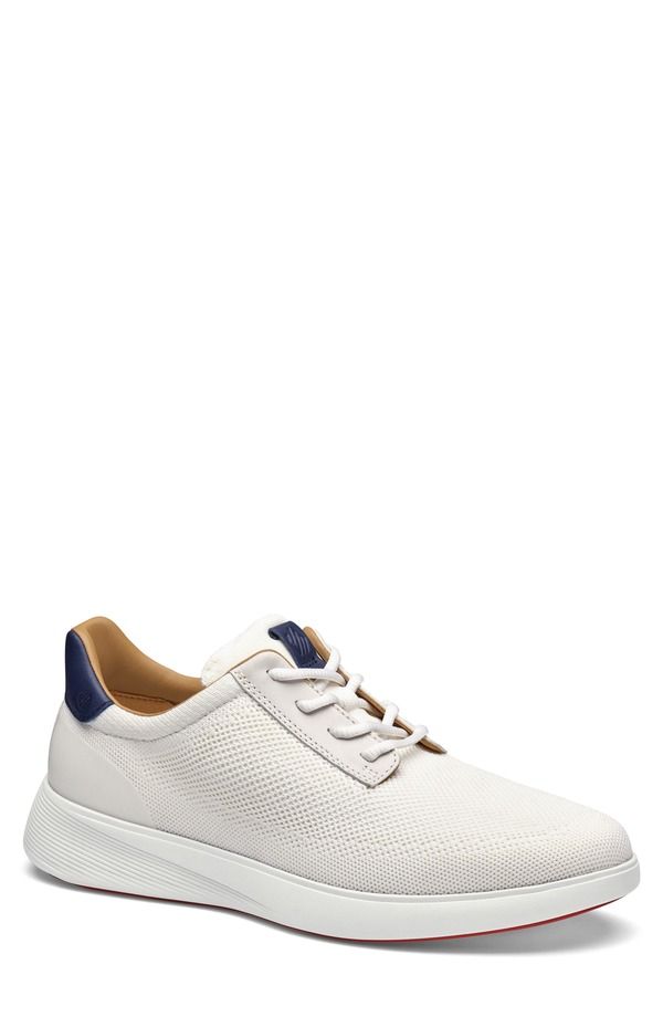 ジョンストンアンドマーフィー メンズ シューズ スニーカー ニット Johnston Murphy Ackerson Knit Plain Toe Sneaker White Knit ホワイト