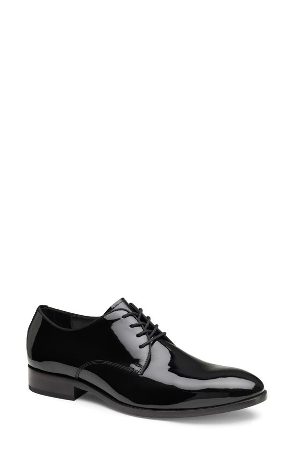 ジョンストンアンドマーフィー メンズ シューズ ダービー Johnston Murphy Gavney Plain Toe Derby Black Patent ブラック