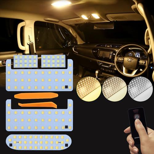 ヴォクシー80系 LEDルームランプ セット 3色切り替え 80系 NOAH/VOXY/ESQUIRE 専用車内灯ノア80系 専用カスタム 内装パーツ LEDバルブ5点セット 調光機能・記憶機能 リモコン付き 専用工具付as 8da0ecf2