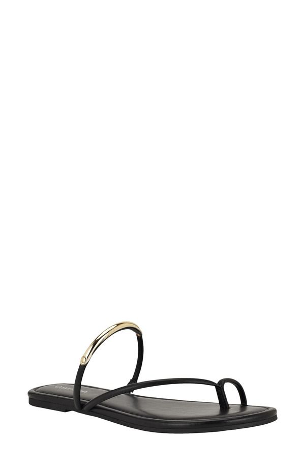 カルバンクライン レディース シューズ サンダル Calvin Klein Bienna Toe Loop Sandal Black ブラック