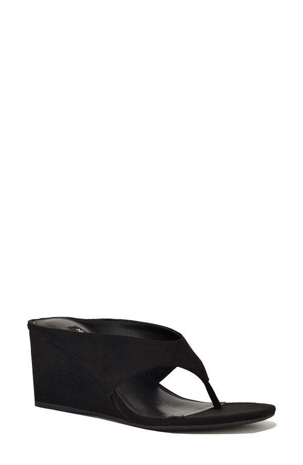 ナインウェスト レディース シューズ ヒール サンダル Nine West Jadde Wedge Sandal Black ブラック