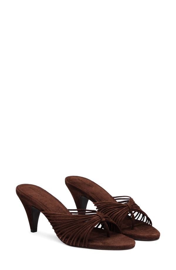 リフォーメーション レディース シューズ ヒール Reformation Woodlyn Flip Flop Espresso Suede