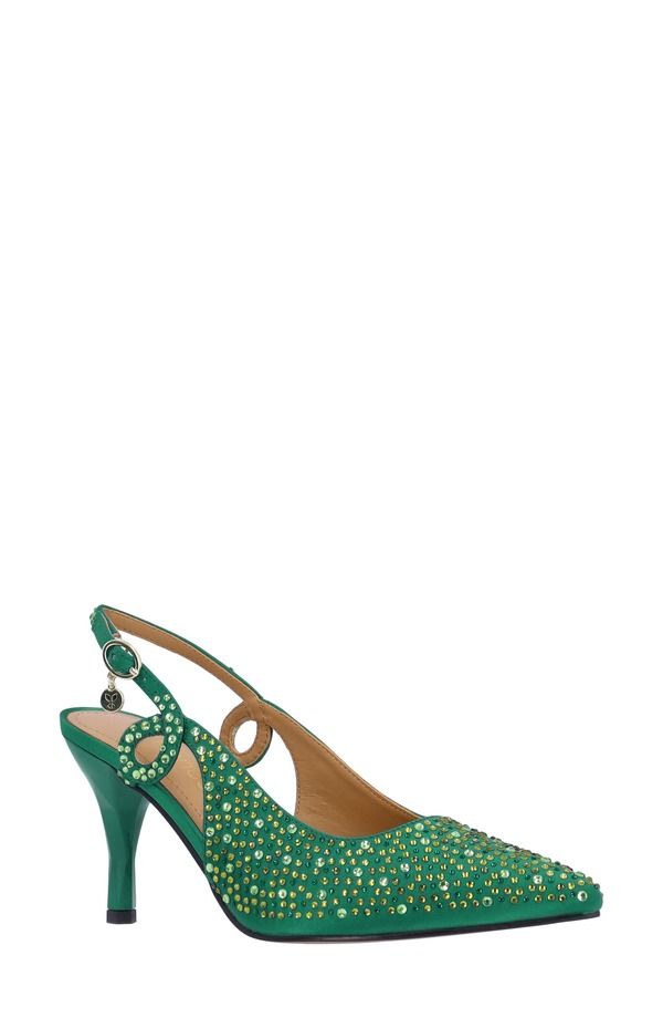 ジェイレニー レディース シューズ パンプス J Rene Viviene Slingback Pointed Toe Pump Emerald エメラルド