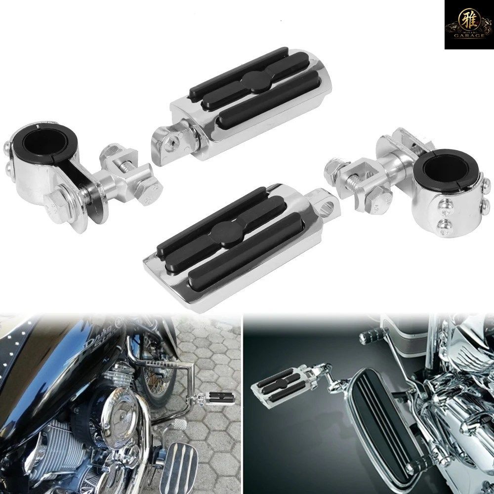 1 1/4インチ 32mm モーターサイクル フットレスト ハイウェイ エンジンガード フットペグ マウント ハーレー エレクトラグライド ウルトラ