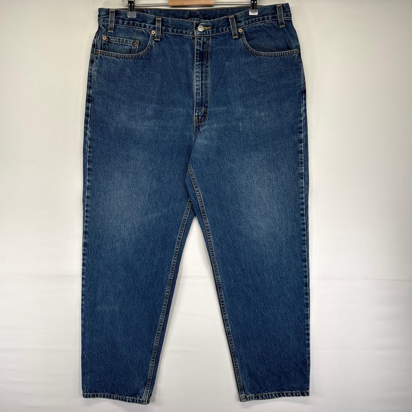 古着 リーバイス Levi's USA製 デニム パンツ Gパン 5ポケット 大きいサイズ 550 テーパード ジッパーフライ W42 L32 ブルー系 メンズ