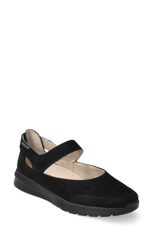 メフィスト レディース シューズ パンプス Mephisto Marsia Mary Jane Flat Black Bucksoft ブラック