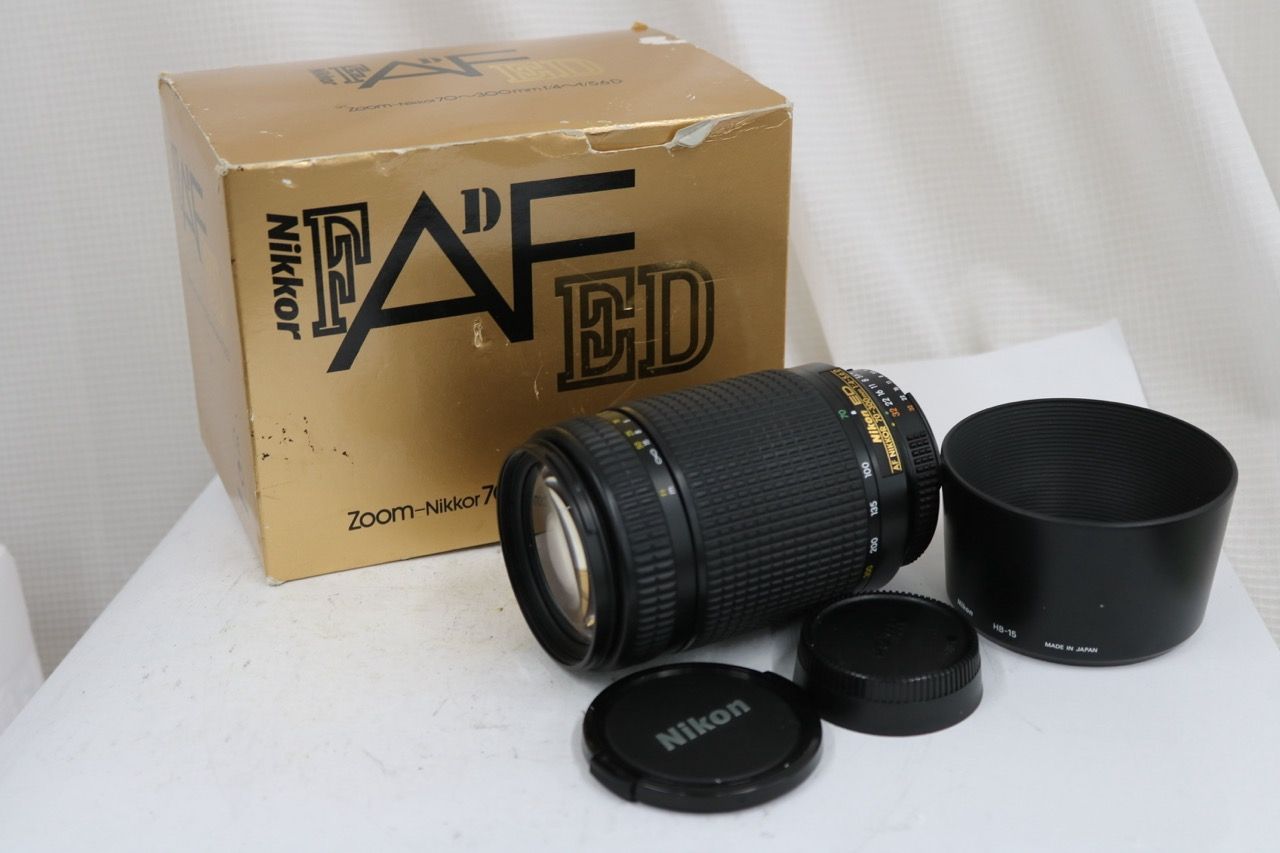 【返品保証】 【元箱付き】ニコン Nikon AF NIKKOR 70-300mm F4-5.6 D ED 前後キャップ付き レンズ e14761