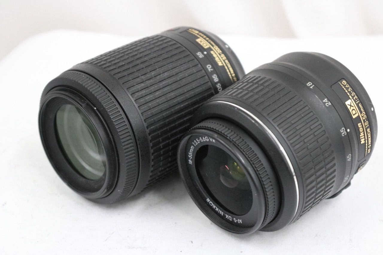 【返品保証】 【2点まとめ売り】ニコン Nikon DX AF-S NIKKOR 18-55mm G 55-200mm G ED VR e14767