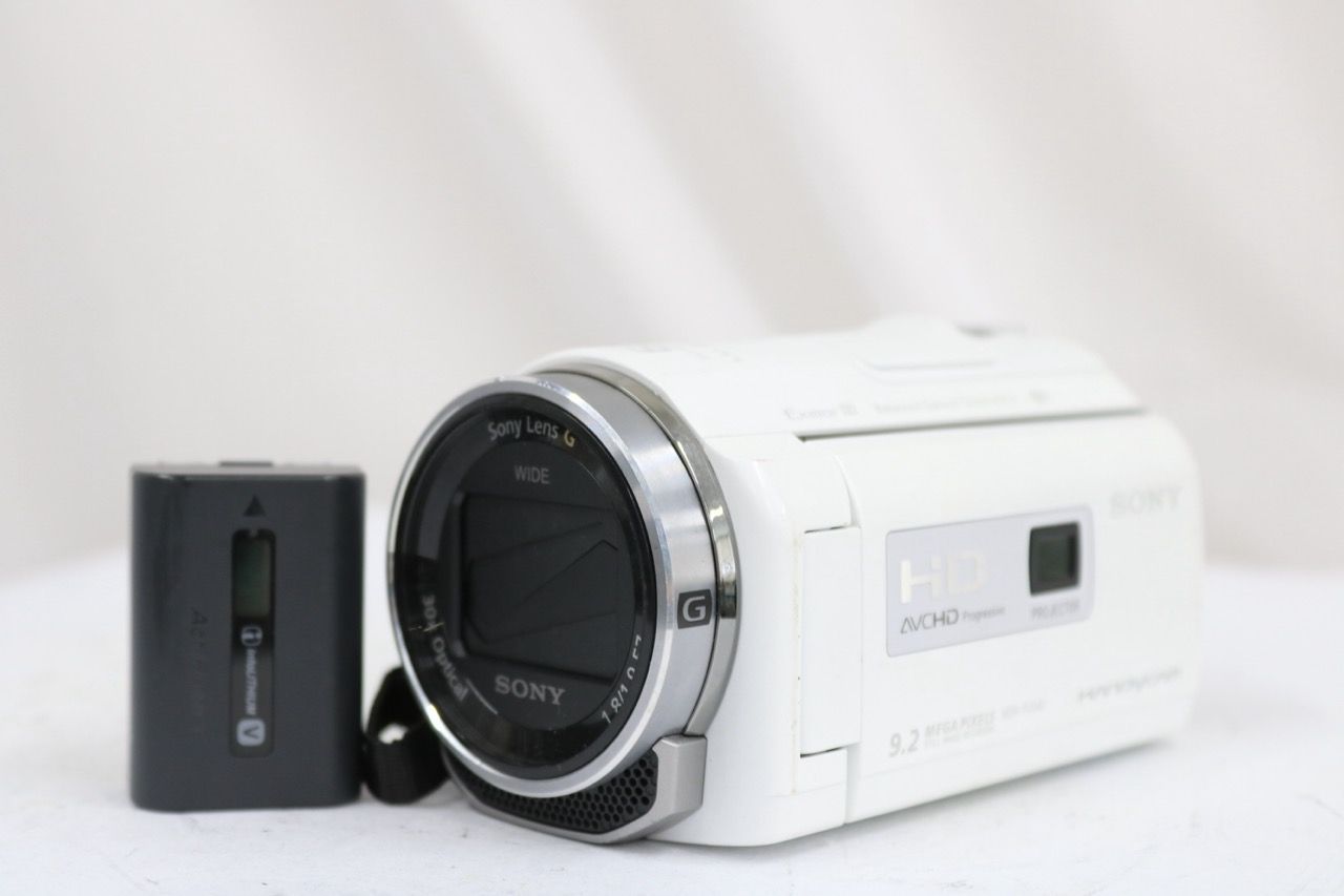 【返品保証】 ソニー Sony HANDYCAM HDR-PJ540 ホワイト バッテリー付き デジタルビデオカメラ e14792