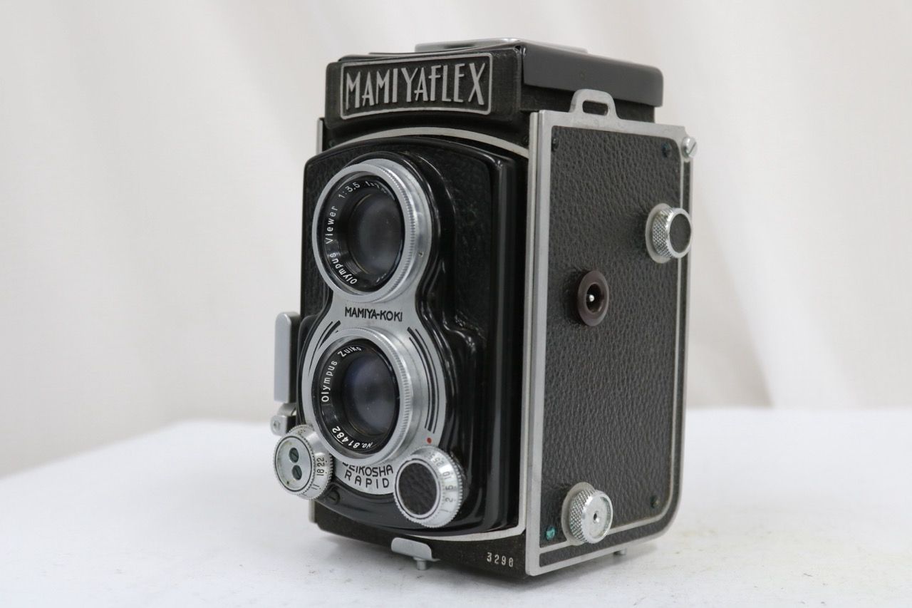 【訳あり品】 マミヤ Mamiya MAMIYAFLEX OLYMPUS ZUIKO C 7.5cm F3.5 二眼カメラ e14799