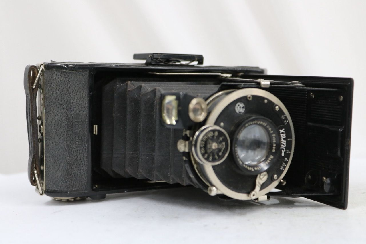 【訳あり品】 PEARL Durax Optor Anastigmat 10.5cm F4.5 蛇腹カメラ e14815