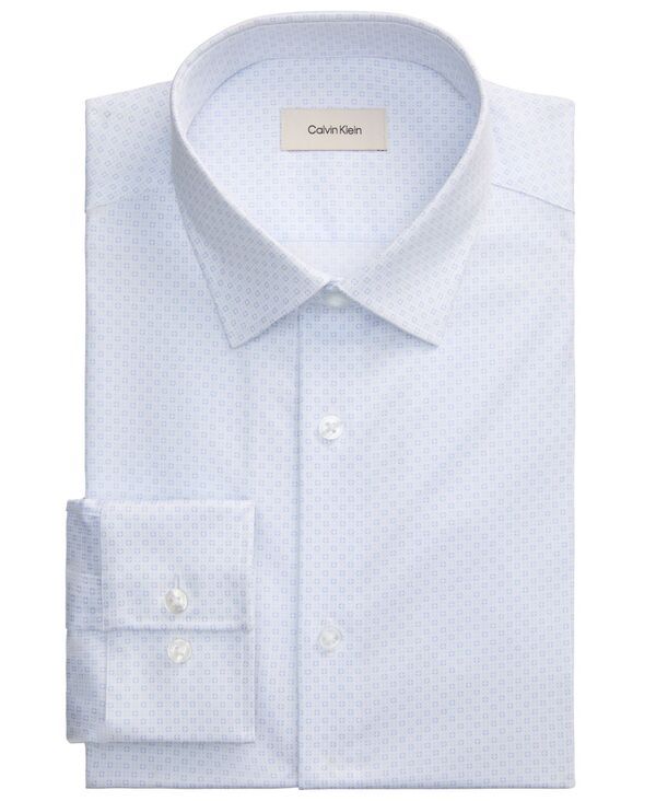 カルバンクライン メンズ トップス シャツ 長袖 Calvin Klein Mens LongSleeve RegularFit Dresshirt Blue Multi ブルー