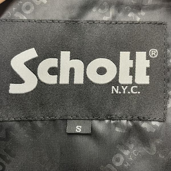中古】SCHOTT NANOuniverse レザージャケット サイズS 黒 ショット[91