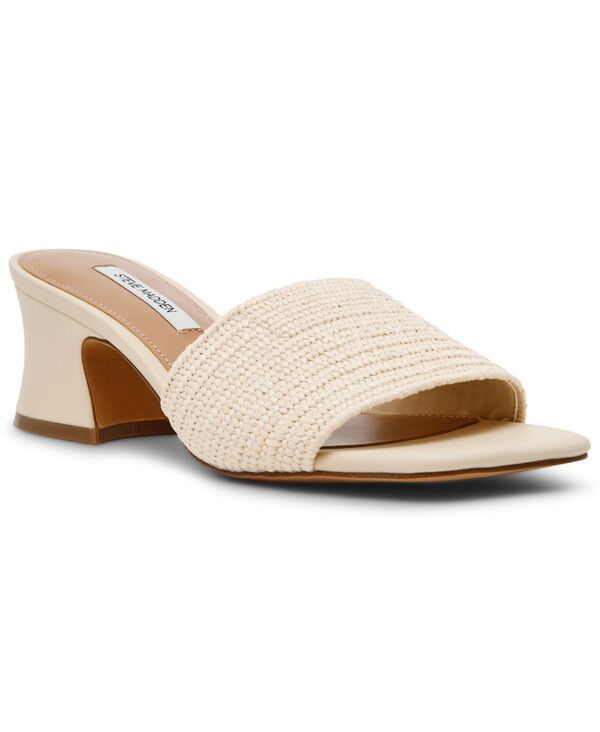 スティーブ マデン レディース シューズ スリッポン・ローファー サンダル ヒール Steve Madden Womens Frolic BellHeel SlipOn Sandals Natural